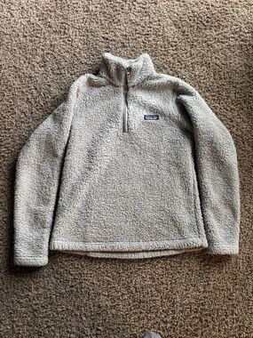 Women’s Patagonia Light Gray Sherpa Half-Zip Pullover M
